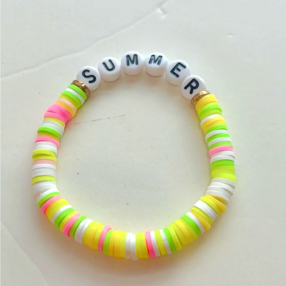 3-pack: Colorful Clay Beaded Bracelets Set